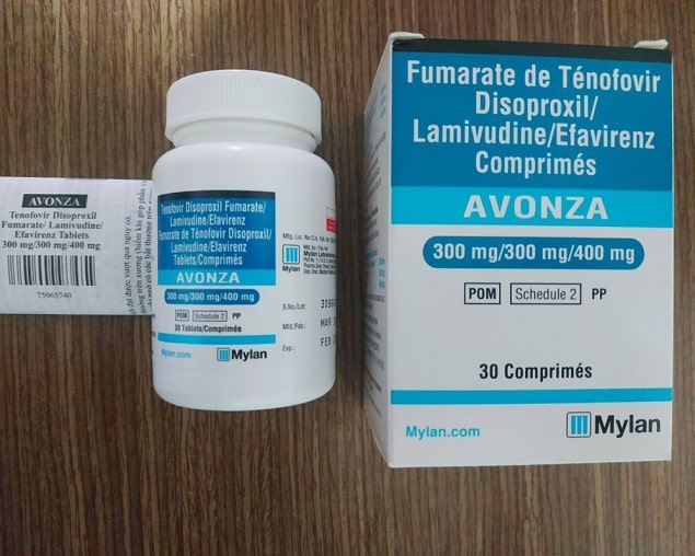 Avonza được chỉ định để điều trị HIV. Thuốc có chứa các hoạt chất như tenofovir disoprocil fumarate 300 mg, lamivudine 300 mg và efavirenz 400 mg.